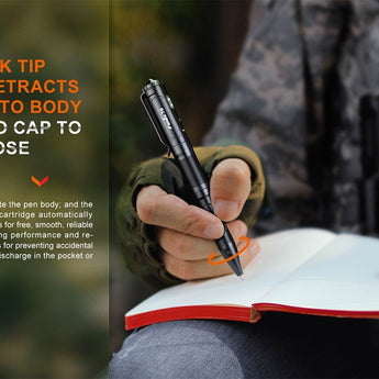 Fenix T6 USB-C Rechargeable Penlight - 80 Lumens - Uses Built-in 100mAh Li-Poly Battery Pack - Black or Blue