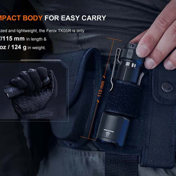 Fenix TK05R USB-C Rechargeable LED Flashlight - Osram CSLPM1.TG - 1000 Lumens - Includes 1 x 18350