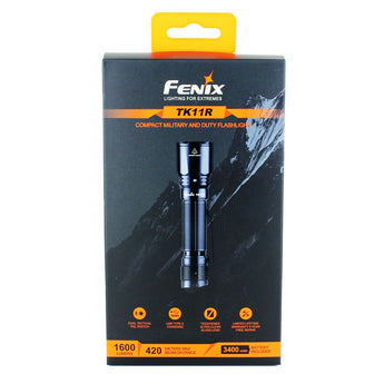 Fenix TK11R Rechargeable LED Flashlight - 1600 Lumens - Uses 1 x 18650 (Included) or 2 x CR123A
