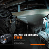 Fenix TK20R V2.0 USB-C Rechargeable LED Flashlight - 3 x Luminus SFT70 - 3000 Lumens - Includes 1 x 21700