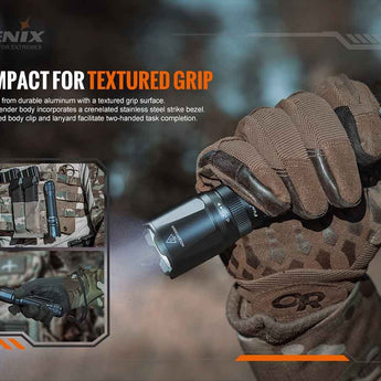 Fenix TK20R V2.0 USB-C Rechargeable LED Flashlight - 3 x Luminus SFT70 - 3000 Lumens - Includes 1 x 21700