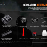 Fenix TK20R V2.0 USB-C Rechargeable LED Flashlight - 3 x Luminus SFT70 - 3000 Lumens - Includes 1 x 21700