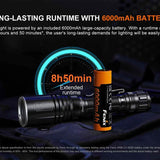 Fenix TK30R USB-C Rechargeable White Laser Flashlight - 500 Lumens - Includes 1 x 21700