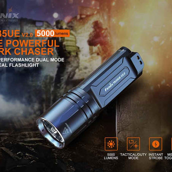 Fenix TK35UE-V2 LED Flashlight - 5000 Lumens - 3 x Luminus SST40 - Uses 2 x 18650 or 4 x CR123A