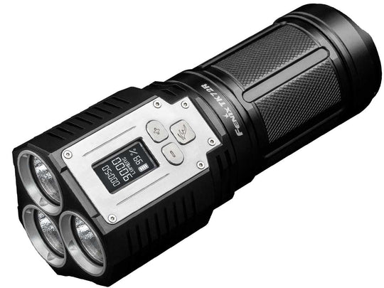 Fenix TK72R High Performance Smart Flashlight - 3 x CREE XHP70 LEDs - 9000 Lumens - Includes Built-In 7.2V 7000mAh Li-ion Battery Pack
