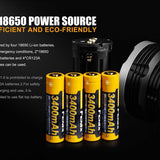 Fenix TK75 (2018) Darkness Terminator Rechargeable LED Flashlight - 4 x CREE XHP35 HI LED - 5100 Lumens - Uses 4 x 18650