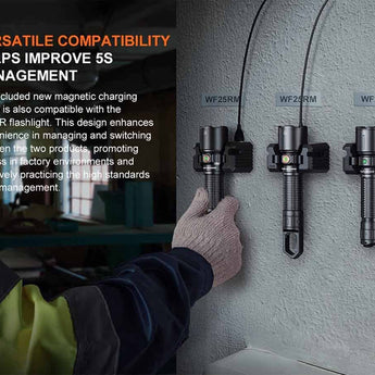 Fenix WF25RM Multi-Functional Cradle Charging Duty LED Flashlight - 3000 Lumens - Luminus SST70 - 365nm UV - Includes 1 x ARB-L21-5000U