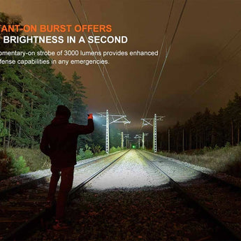 Fenix WF25RM Multi-Functional Cradle Charging Duty LED Flashlight - 3000 Lumens - Luminus SST70 - 365nm UV - Includes 1 x ARB-L21-5000U