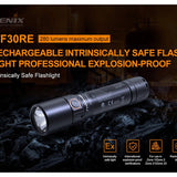 Fenix WF30RE Rechargeable Intrinsically Safe LED Flashlight - 280 Lumens - Includes 1 x 18650