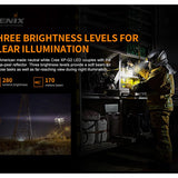 Fenix WF30RE Rechargeable Intrinsically Safe LED Flashlight - 280 Lumens - Includes 1 x 18650