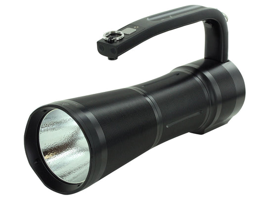 Fenix WT50R Multi-Purpose Handheld LED Searchlight - Angled With Handle Showing