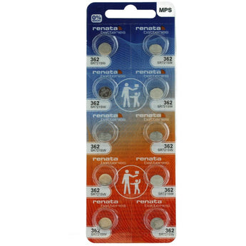 Renata 362 MPS 23mAh 1.55V Silver Oxide Coin Cell Battery - 1 Piece Tear Strip, Sold Individually