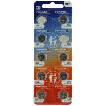 Renata 366 MPS 47mAh 1.55V Silver Oxide Coin Cell Battery - 1 Piece Tear Strip, Sold Individually