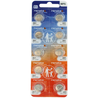 Renata 391 MPS 50mAh 1.55V Silver Oxide Coin Cell Battery - 1 Piece Tear Strip, Sold Individually
