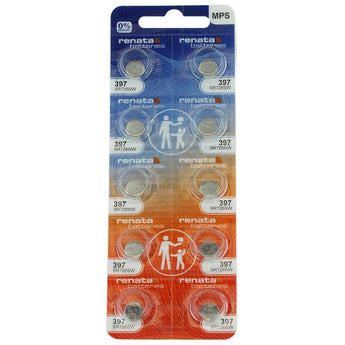 Renata 397 MPS 32mAh 1.55V Silver Oxide Coin Cell Battery - 1 Piece Tear Strip, Sold Individually