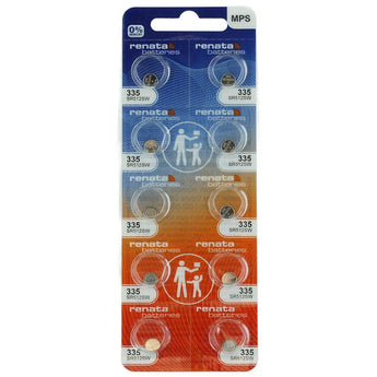 Renata 335 MPS 6mAh 1.55V Silver Oxide Coin Cell Battery - 1 Piece Tear Strip, Sold Individually
