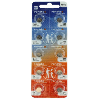 Renata 341 MPS 15mAh 1.55V Silver Oxide Coin Cell Battery - 1 Piece Tear Strip, Sold Individually