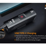Fitorch BK10 USB-C Rechargeable LED Bike Light - 1300 Lumens - Uses Built-in 4500mAh Li-ion Battery Pack