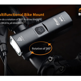 Fitorch BK10 USB-C Rechargeable LED Bike Light - 1300 Lumens - Uses Built-in 4500mAh Li-ion Battery Pack