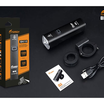 Fitorch BK15 USB-C Rechargeable LED Bike Light - 1500 Lumens - Uses Built-in 4500mAh Li-ion Battery Pack