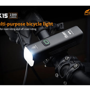 Fitorch BK15 USB-C Rechargeable LED Bike Light - 1500 Lumens - Uses Built-in 4500mAh Li-ion Battery Pack
