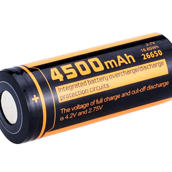 Fitorch C450 26650 4500mAh 3.7V Lithium Ion (Li-ion) Flat Top Battery