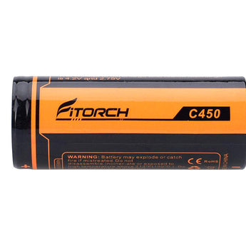 Fitorch C450 26650 4500mAh 3.7V Lithium Ion (Li-ion) Flat Top Battery