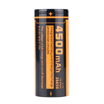 Fitorch C450 26650 4500mAh 3.7V Lithium Ion (Li-ion) Flat Top Battery