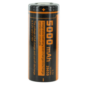 Fitorch C500 26650 5000mAh 3.7V Lithium Ion (Li-ion) Flat Top Battery