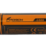 Fitorch C500 26650 5000mAh 3.7V Lithium Ion (Li-ion) Flat Top Battery