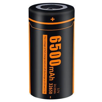 FiTorch C650 32650 6500mAh 3.7V Lithium Ion (Li-ion) Flat Top Battery for the P50