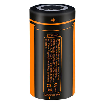 FiTorch C650 32650 6500mAh 3.7V Lithium Ion (Li-ion) Flat Top Battery for the P50