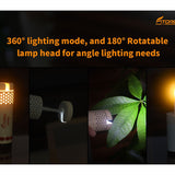 Fitorch CP100 - 360-degree lighting and 180-degree aimable lamp head