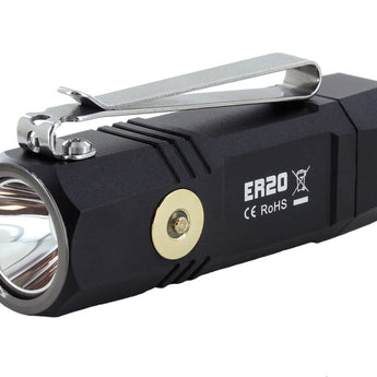 Fitorch ER20 Rechargeable LED Flashlight - CREE XPL - 1000 Lumens - Includes 1 x 16340 - Available in Black, Red, Orange, and Blue