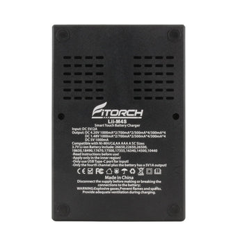 Fitorch Lii-M4S 4-Channel Smart Battery Charger for Li-ion, Ni-Cd, & NiMH Batteries