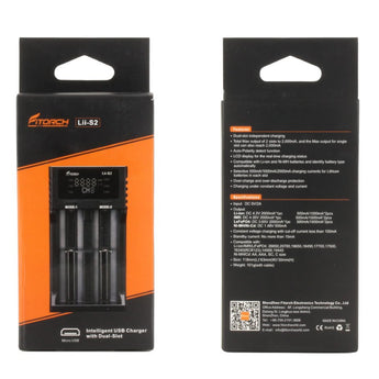 Fitorch Lii-S2 2-Channel Smart Battery Charger for Li-ion, Ni-Cd, & NiMH Batteries