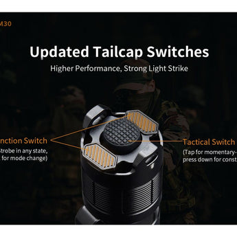 Fitorch M30 USB-C Rechargeable LED Flashlight - 3300 Lumens - Includes 1 x 18650