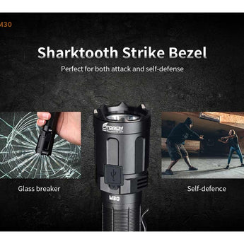 Fitorch M30 USB-C Rechargeable LED Flashlight - 3300 Lumens - Includes 1 x 18650