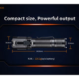 Fitorch M30 USB-C Rechargeable LED Flashlight - 3300 Lumens - Includes 1 x 18650