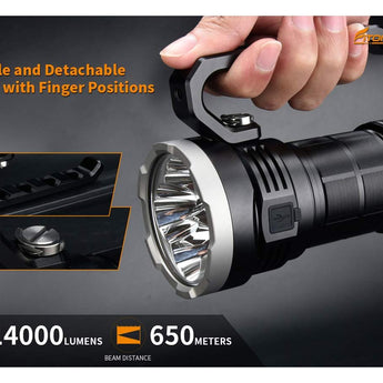 Fitorch P200 USB-C Rechargeable LED Search Light - 14000 Lumens - Includes 1 x 3.6V 24000mAh 46800 - Black or White