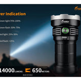 Fitorch P200 USB-C Rechargeable LED Search Light - 14000 Lumens - Includes 1 x 3.6V 24000mAh 46800 - Black or White