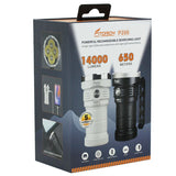 Fitorch P200 USB-C Rechargeable LED Search Light - 14000 Lumens - Includes 1 x 3.6V 24000mAh 46800 - Black or White