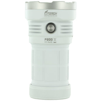 Fitorch P200 USB-C Rechargeable LED Search Light - 14000 Lumens - Includes 1 x 3.6V 24000mAh 46800 - Black or White