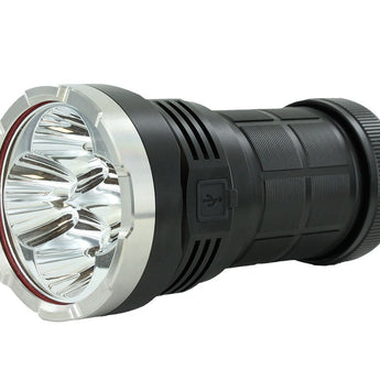 Fitorch P200 USB-C Rechargeable LED Search Light - 14000 Lumens - Includes 1 x 3.6V 24000mAh 46800 - Black or White