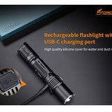 Fitorch P20C USB-C Rechargeable LED Flashlight - 1500 Lumens - CREE XP-L2 - Includes 1 x 18650
