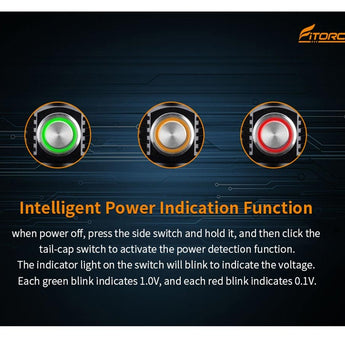 Fitorch P20C - Power Indicator integrated in Side Switch