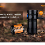 BUNDLE: Fitorch P25GT LED Flashlight - 4 x CREE XP-G3 -3000 Lumens - Uses 1 x 26350 (included), Includes 1 x ET25 Extender Tube and 1 x C500 26650