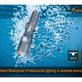 Fitorch P30C - IPX8 Waterproof, 1 Meter Impact Resistant