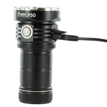 Fitorch P50 Little Monster USB-C Rechargeable LED Searchlight - 10000 Lumens - Includes 1 x 32650 - Black or White