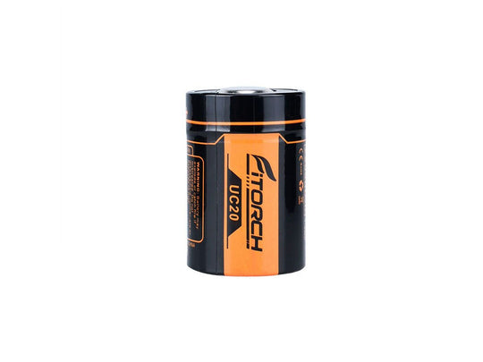 Fitorch UC20 26350 2000mAh 3.7V Unprotected Lithium Ion (Li-ion) Button Top Battery
